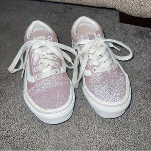 PINK SPARKLE VANS US KIDS SIZE 11!
